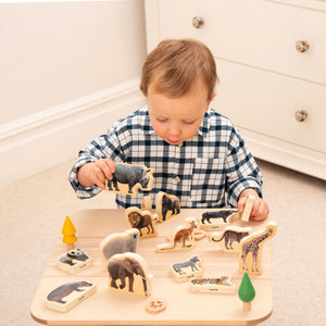 tickit Wooden Wild Animal Blocks -   