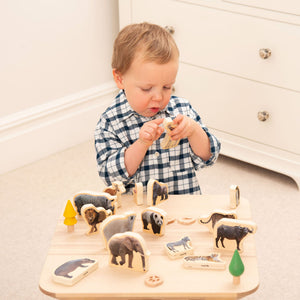 tickit Wooden Wild Animal Blocks -   