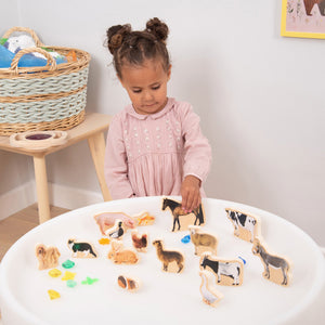 tickit Wooden Domestic Animal Blocks -   
