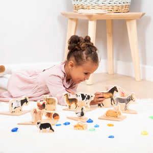 tickit Wooden Domestic Animal Blocks -   