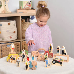 tickit Wooden People Who Help Us Blocks -
