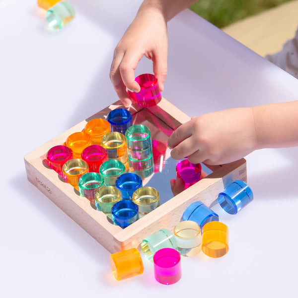 tickit Gem Circle Mirror Tray -