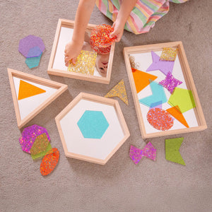 tickit Wooden Shape Mirror Tray -