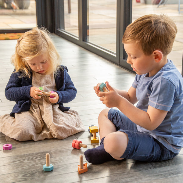 tickit Rainbow Wooden Nuts & Bolts -