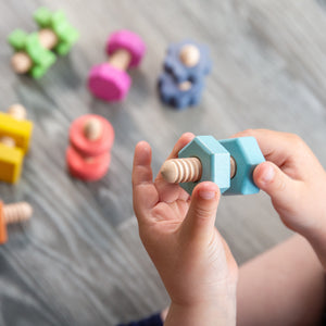 tickit Rainbow Wooden Nuts & Bolts -