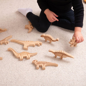 tickit dinosaurklodser i træ -   