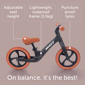 tickit Whizz løbecykel - sort -
