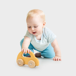 tickit Coche de madera amarillo -   