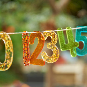 tickit Rainbow Glitter Numbers -   