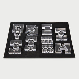 tickit Clear Crystal Block Set -   