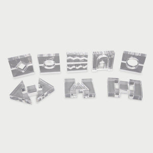 tickit Clear Crystal Block Set -   