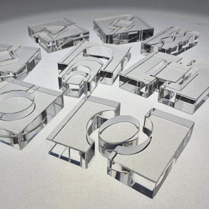 tickit Clear Crystal Block Set -   