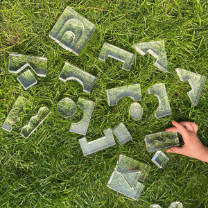 tickit Clear Crystal Block Set -   