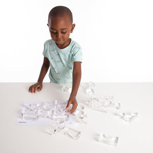 tickit Clear Crystal Block Set -   