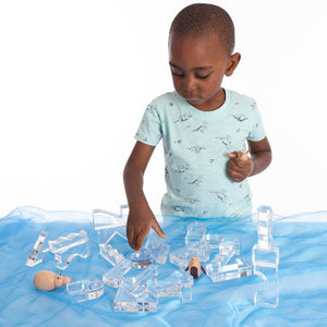 tickit Clear Crystal Block Set -   