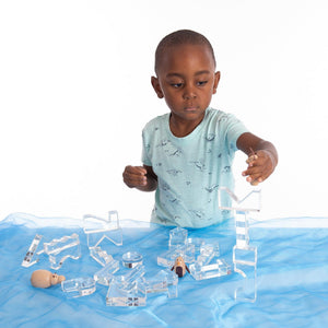 tickit Clear Crystal Block Set -   