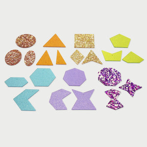 tickit Rainbow Glitter Shapes -   
