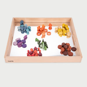 tickit Wooden Mirror Tray -   