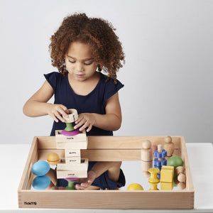 tickit Wooden Mirror Tray -   