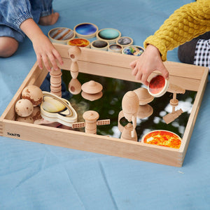 tickit Wooden Mirror Tray -   