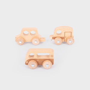 TickiT Natural Wooden Adventure Vehicles 1