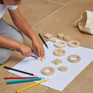 tickit Inside Outside Wooden Shapes -   