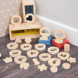 tickit Inside Outside Wooden Shapes -   