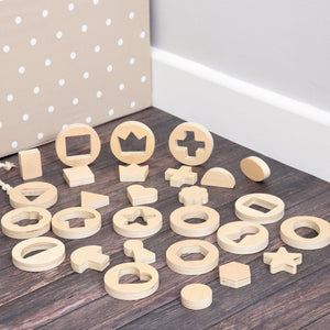 tickit Inside Outside Wooden Shapes -   
