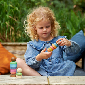 tickit Rainbow Wooden Community People -   
