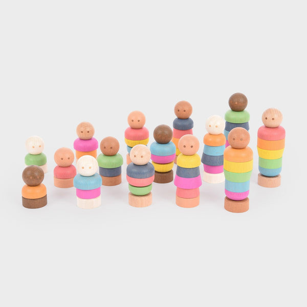 tickit Rainbow Wooden Community People -   