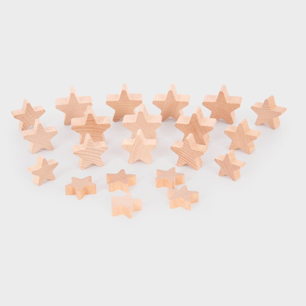 TickiT Natural Wooden Stars