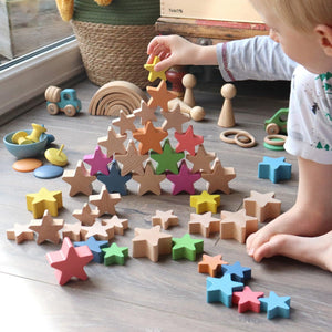 tickit Natural Wooden Stars -   