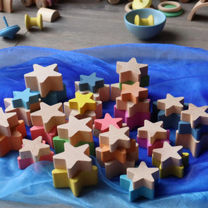 tickit Natural Wooden Stars -   