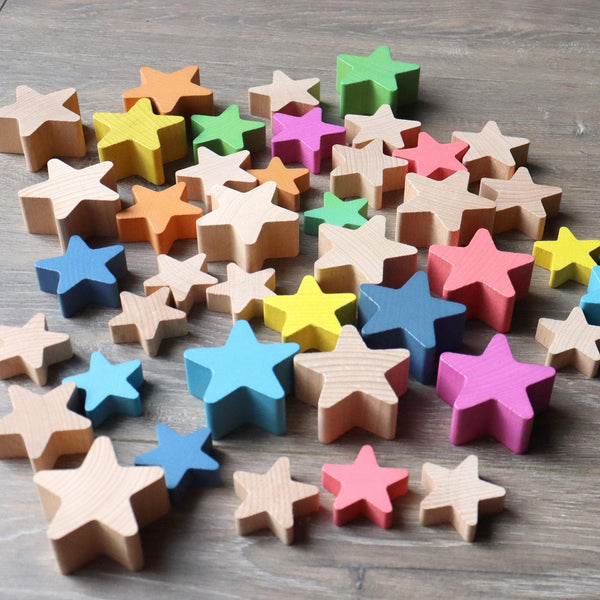 tickit Natural Wooden Stars -   