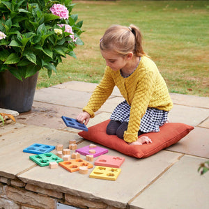 tickit Rainbow Wooden Shape Stacker -   