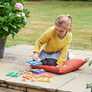 tickit Rainbow Wooden Shape Stacker -   