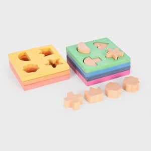 tickit Rainbow Wooden Shape Stacker -   