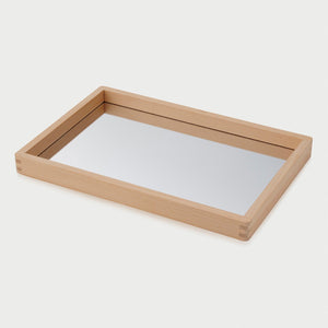 tickit Small Wooden Mirror Tray -   