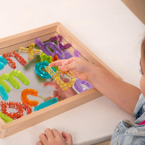 tickit Small Wooden Mirror Tray -   