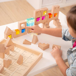 tickit Wooden Building Gem Blocks -   