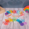 tickit Rainbow Wooden Lacing Shapes -   
