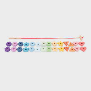tickit Rainbow Wooden Lacing Shapes -   