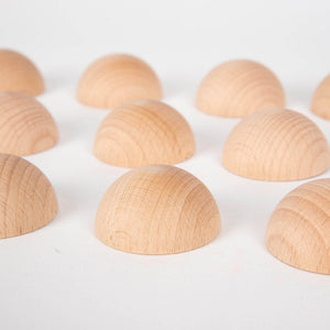 tickit Natural Wooden Semispheres -   