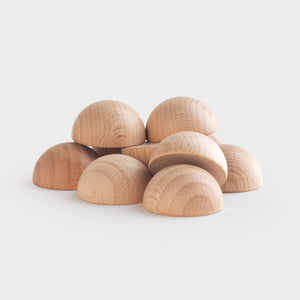 tickit Natural Wooden Semispheres -   