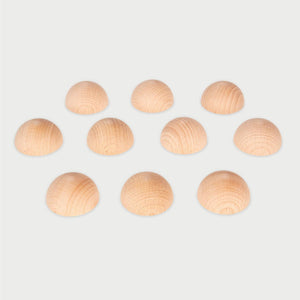 tickit Natural Wooden Semispheres -   