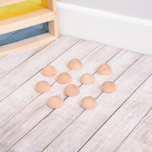 tickit Natural Wooden Semispheres -   