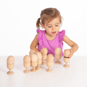 tickit Natural Wooden Egg Cups -   