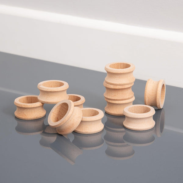 tickit Natural Wooden Napkin Rings -   