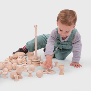 tickit Natural Wooden Spools -   