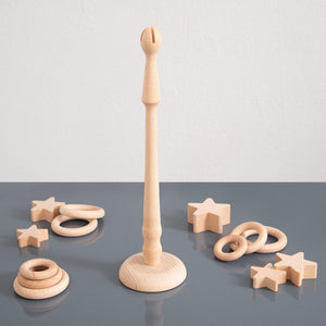 tickit Natural Wooden Ring Stand -   